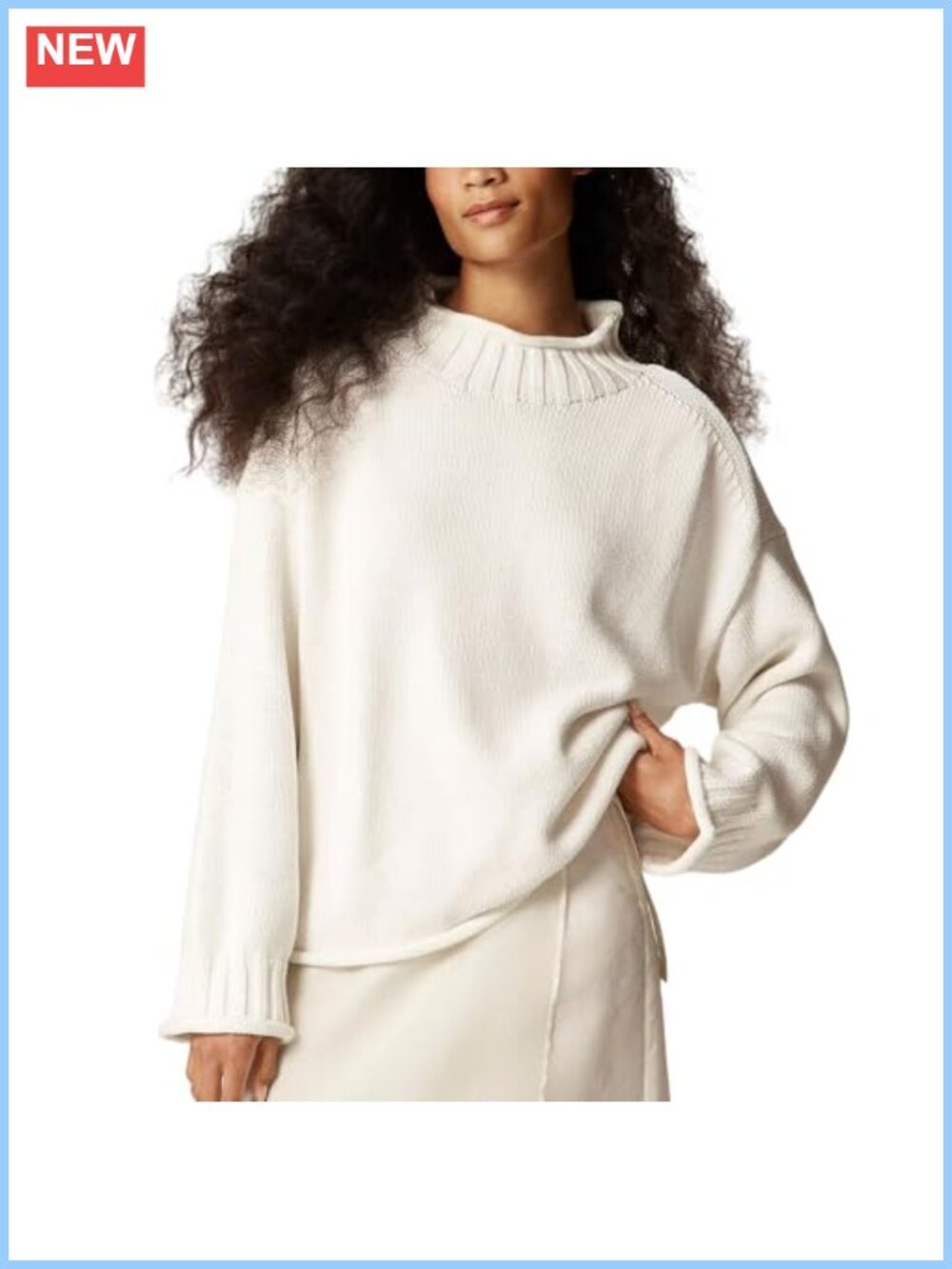Women's Oversized Roll Neck Long Sleeve Fall Pullover Knit Sweater